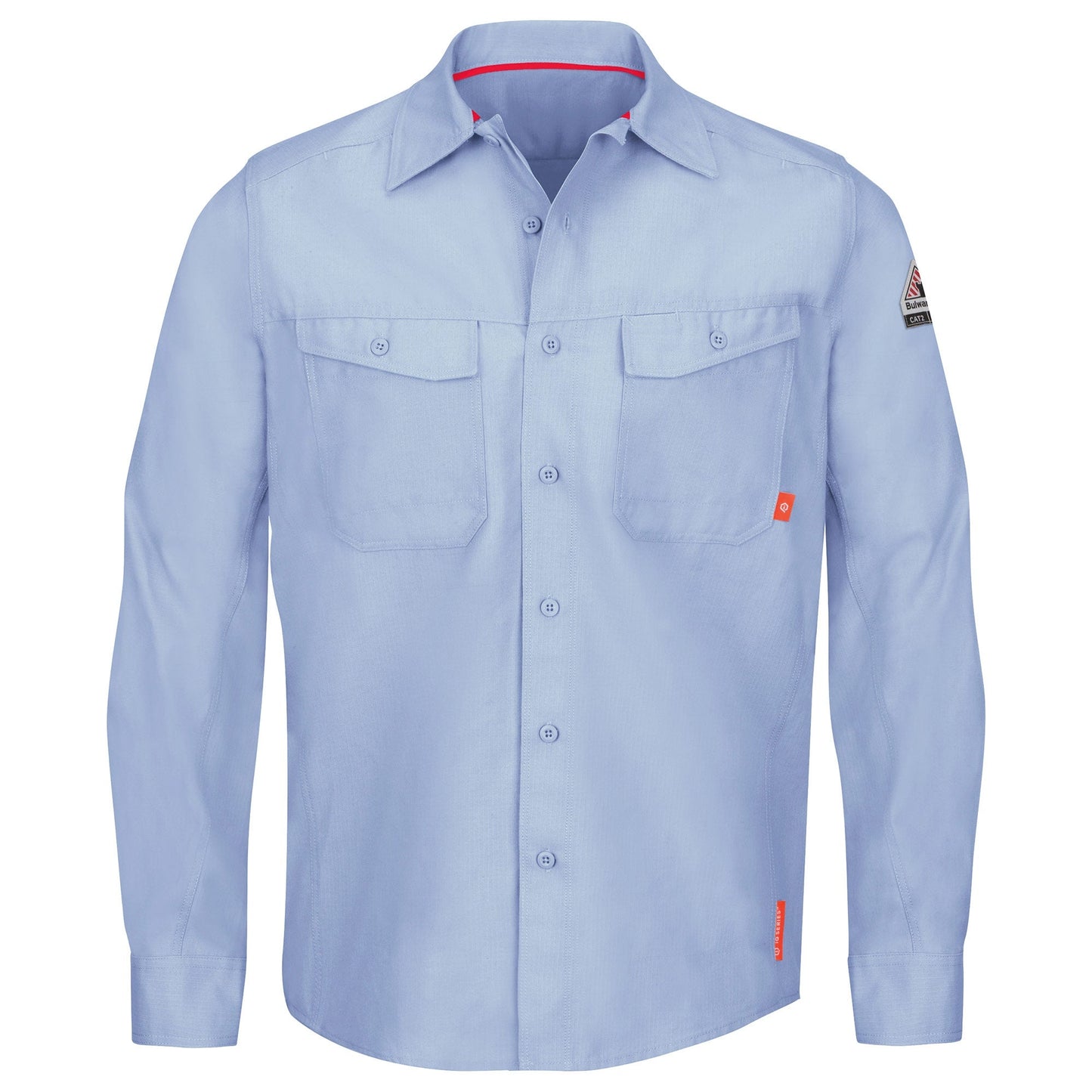 Grey Button Up Shirts - Bulwark FR - Durable Fabric