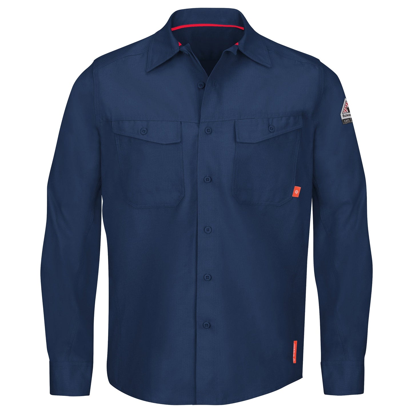 Grey Button Up Shirts - Bulwark FR - Durable Fabric