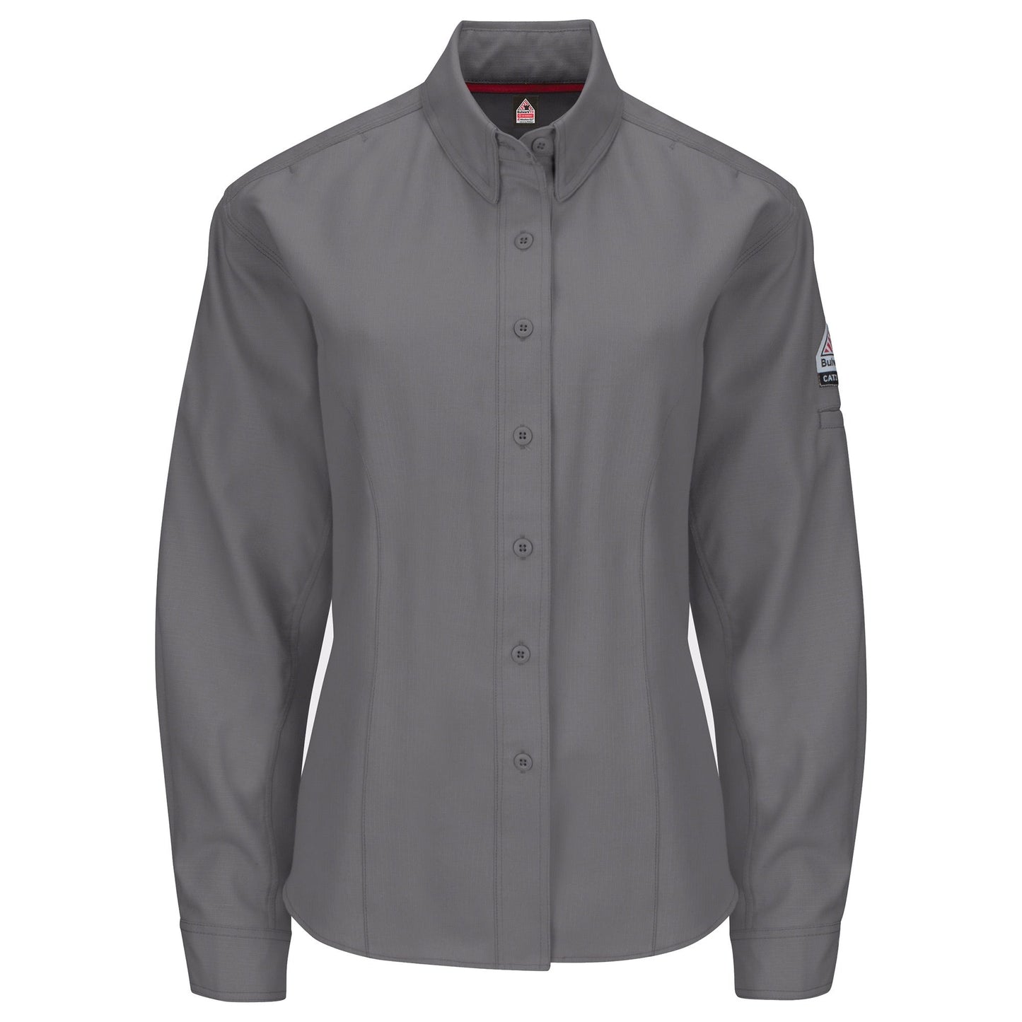 Grey Functional Button Up Shirt - Bulwark FR - Women's Fit