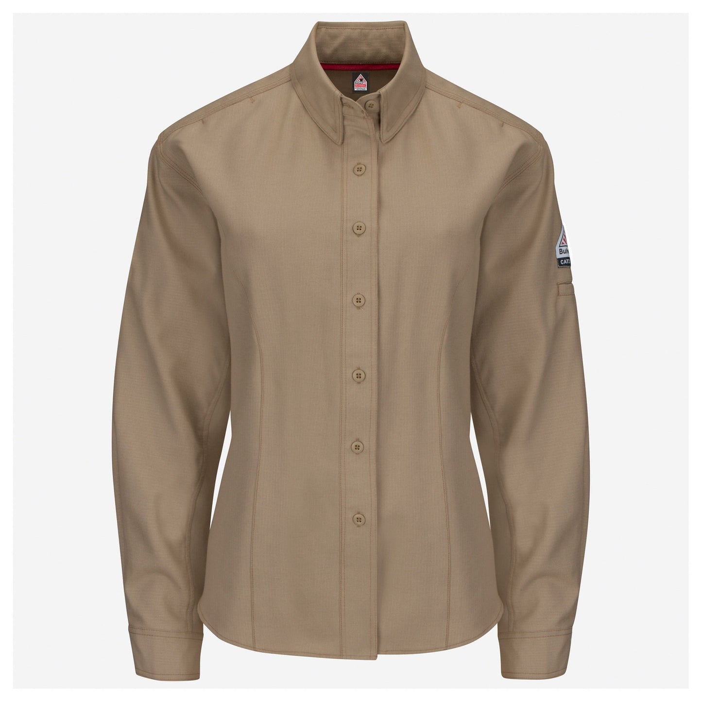 Grey Functional Button Up Shirt - Bulwark FR - Women's Fit