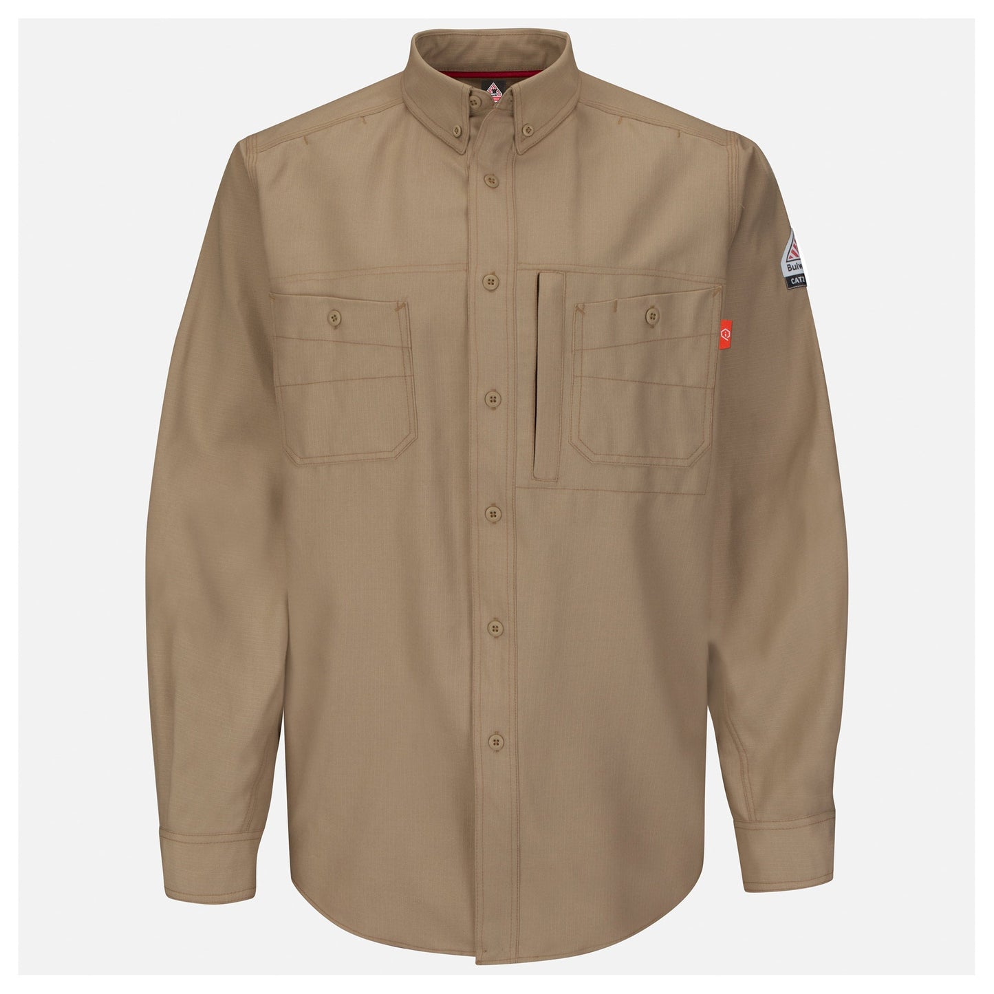Grey Button Up Shirt - Bulwark FR - Durable Fabric