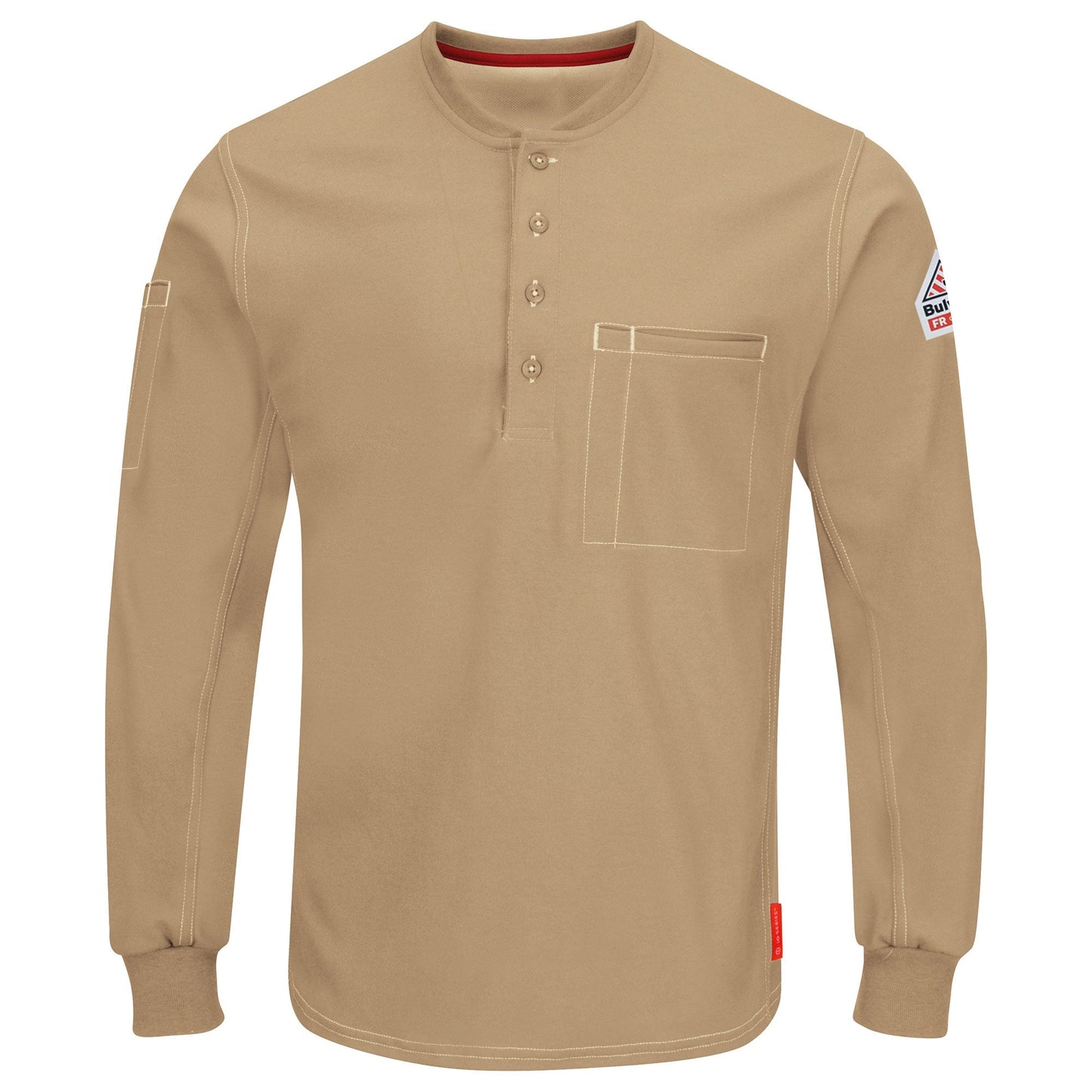 Charcoal Henley Shirt - Bulwark FR - Flame Resistant
