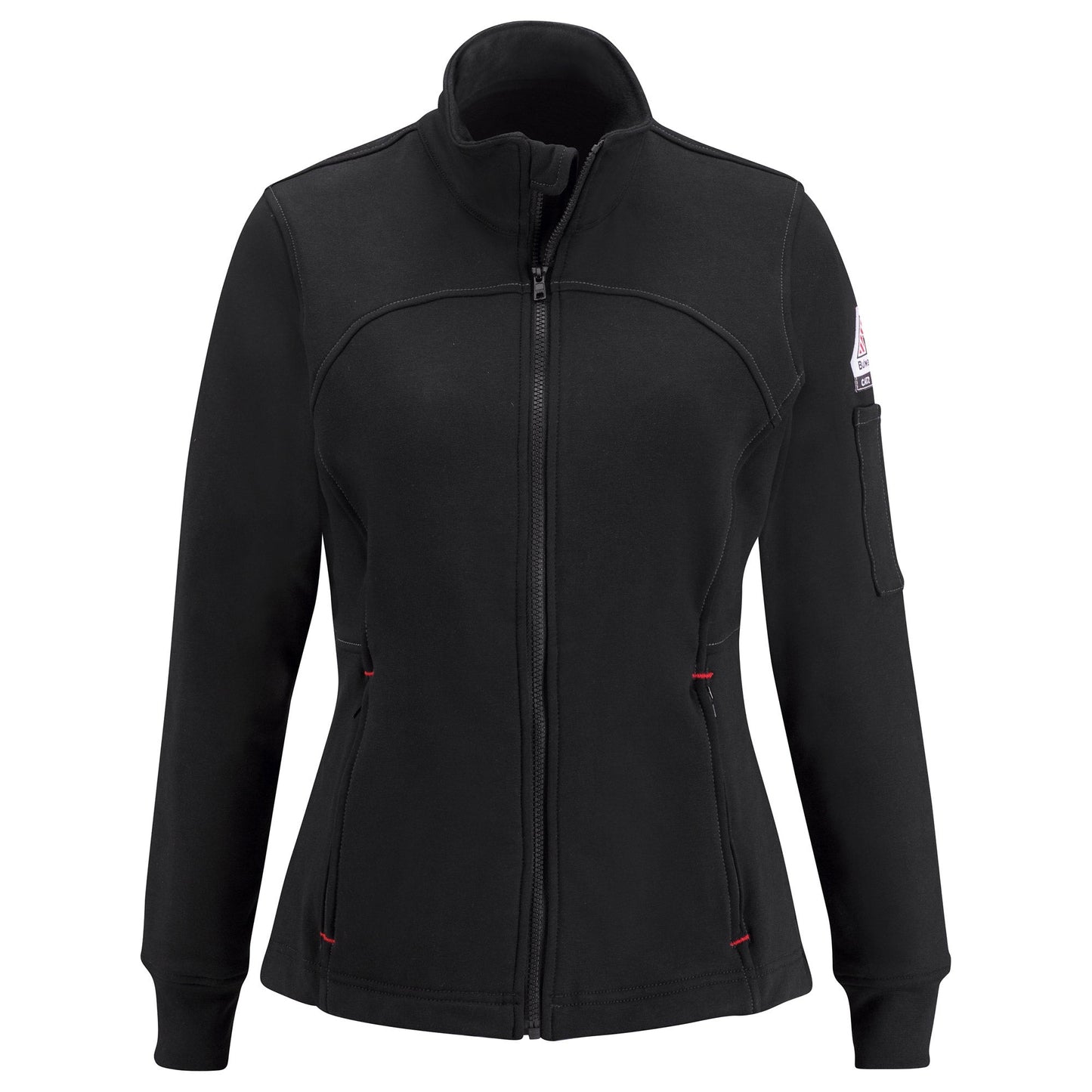 Black Zip-Up Jacket - Bulwark FR - Fleece Design