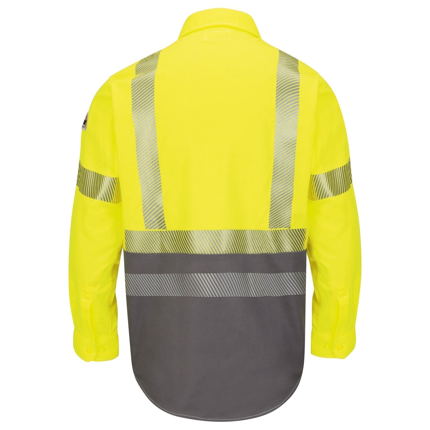 Yellow/Lime Button Up Shirts - Bulwark FR - Hi-Visibility
