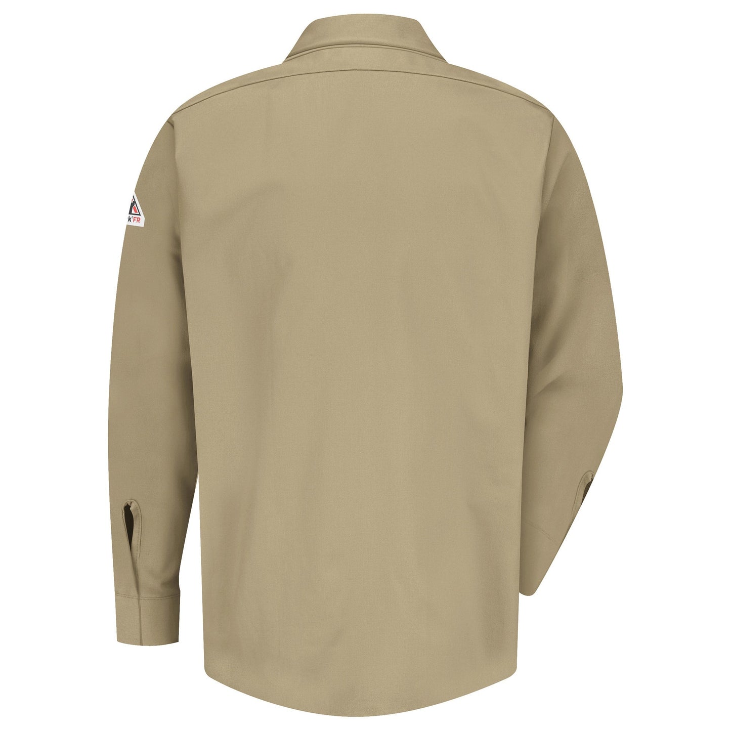 Khaki Button Up Shirt - Bulwark FR - Midweight Design