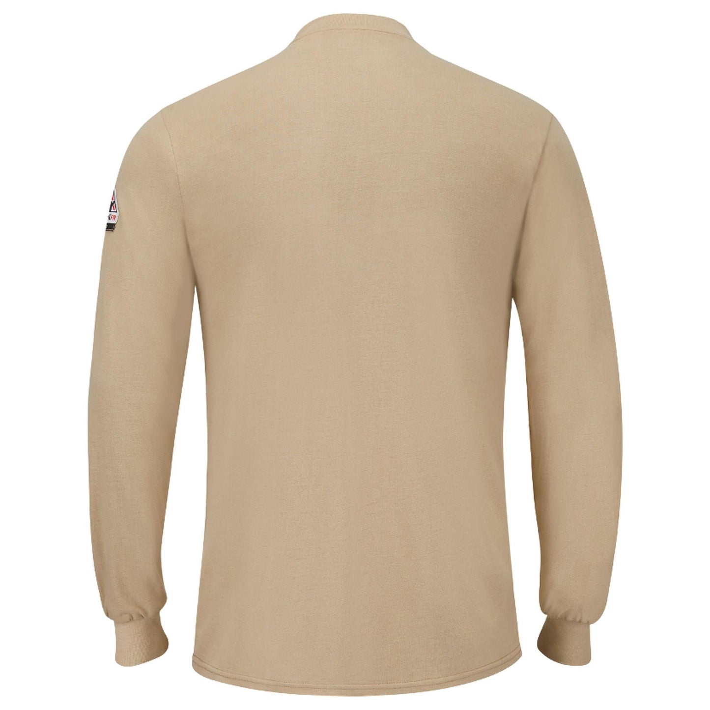 Tan Henley Shirt - Bulwark FR - Flame Resistant
