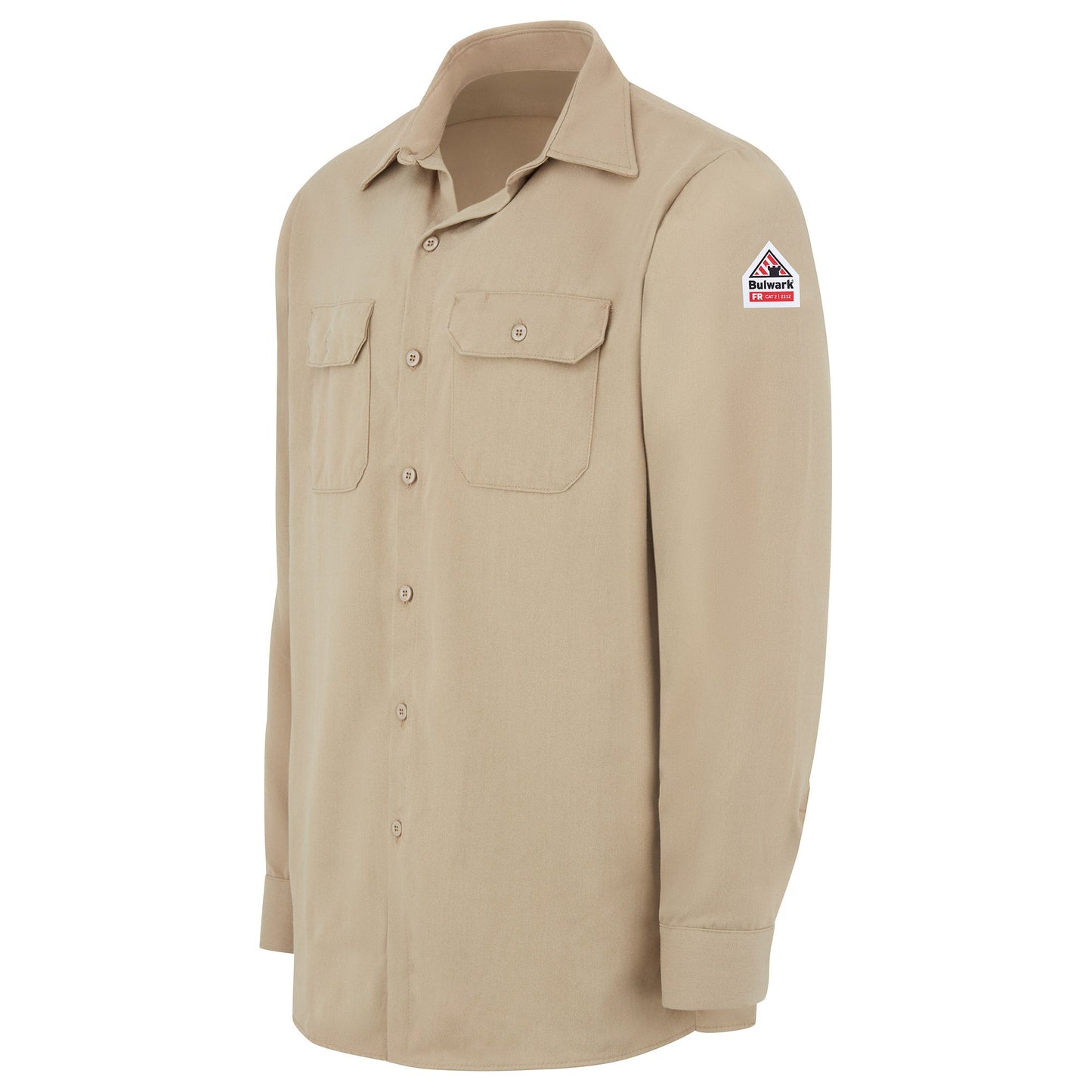 Tan Button Up Shirt - Bulwark FR - Flame Resistant