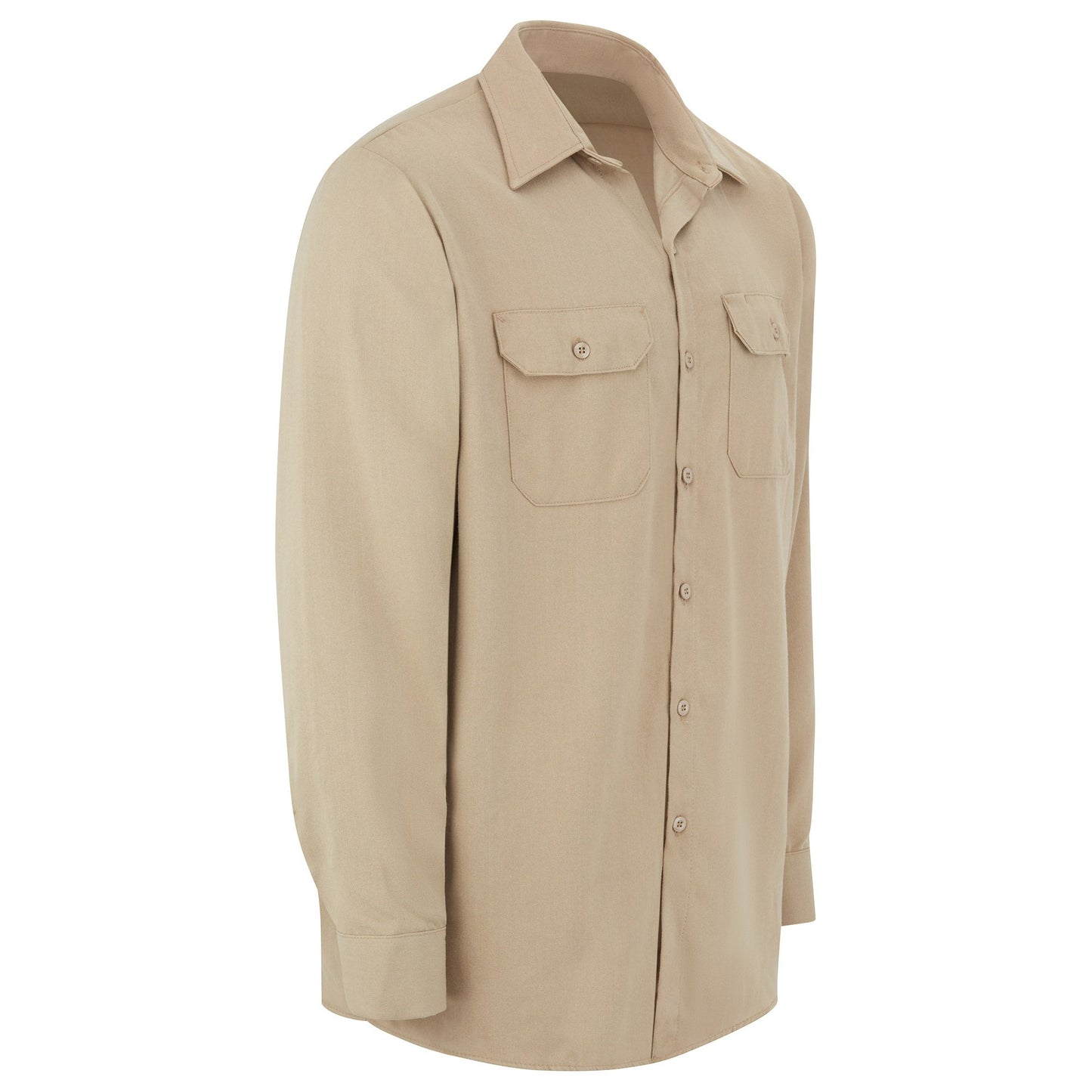 Tan Button Up Shirt - Bulwark FR - Flame Resistant