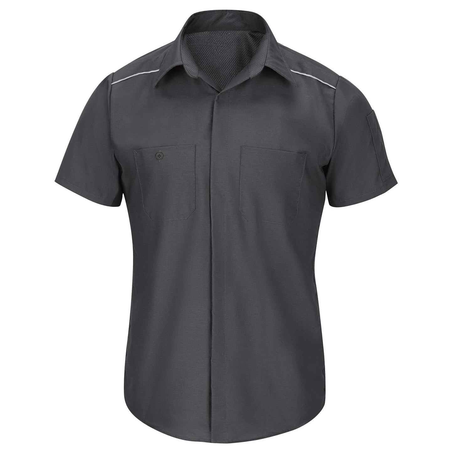 Charcoal Button Up Shirt - Red Kap - Short Sleeve