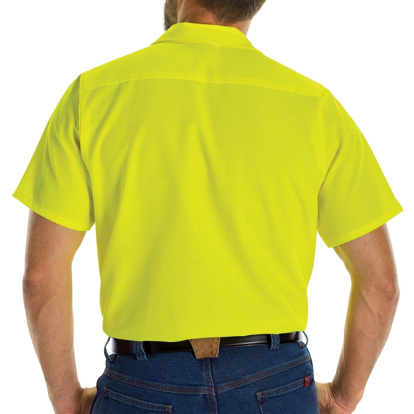 Short Sleeve Button Up Shirt - Red Kap - Enhanced Visibility