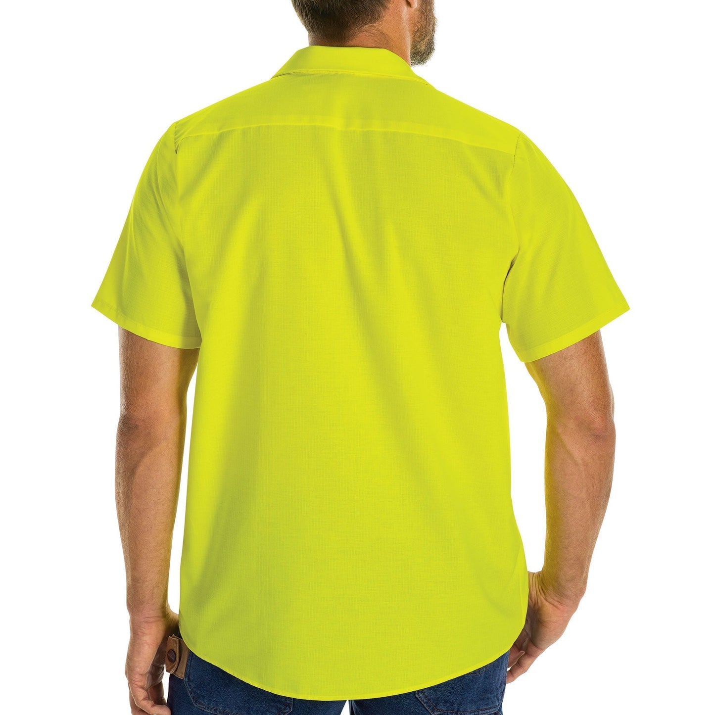 Short Sleeve Button Up Shirt - Red Kap - Enhanced Visibility
