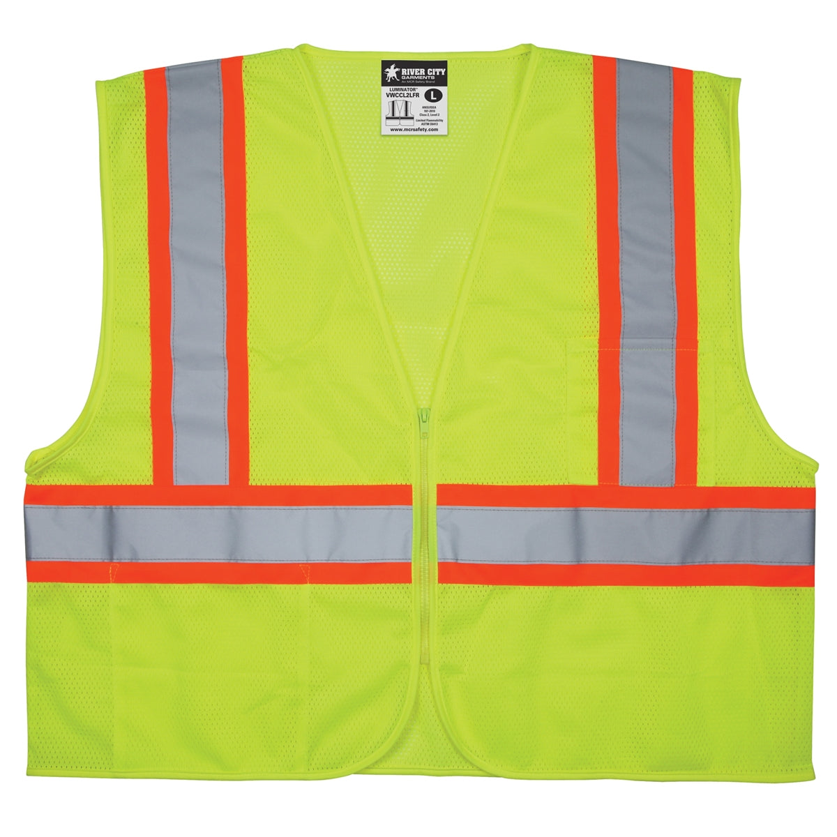 Yellow/Lime Safety Vests - MCR Safety - Two-Tone Design