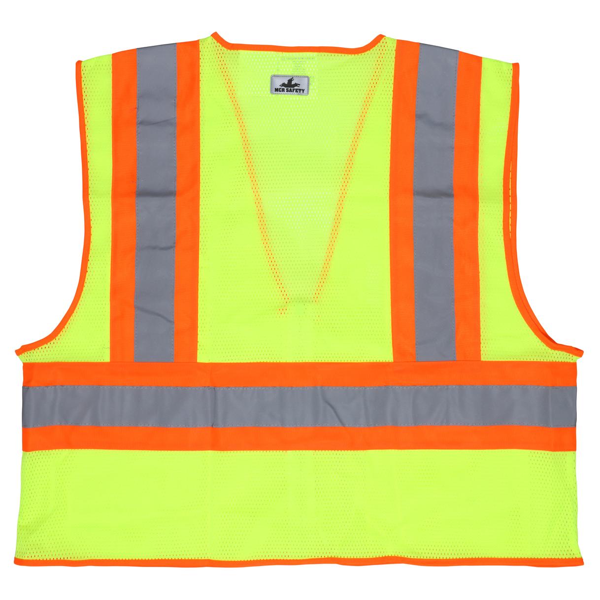 Yellow/Lime Safety Vests - MCR Safety - Limited Flammability