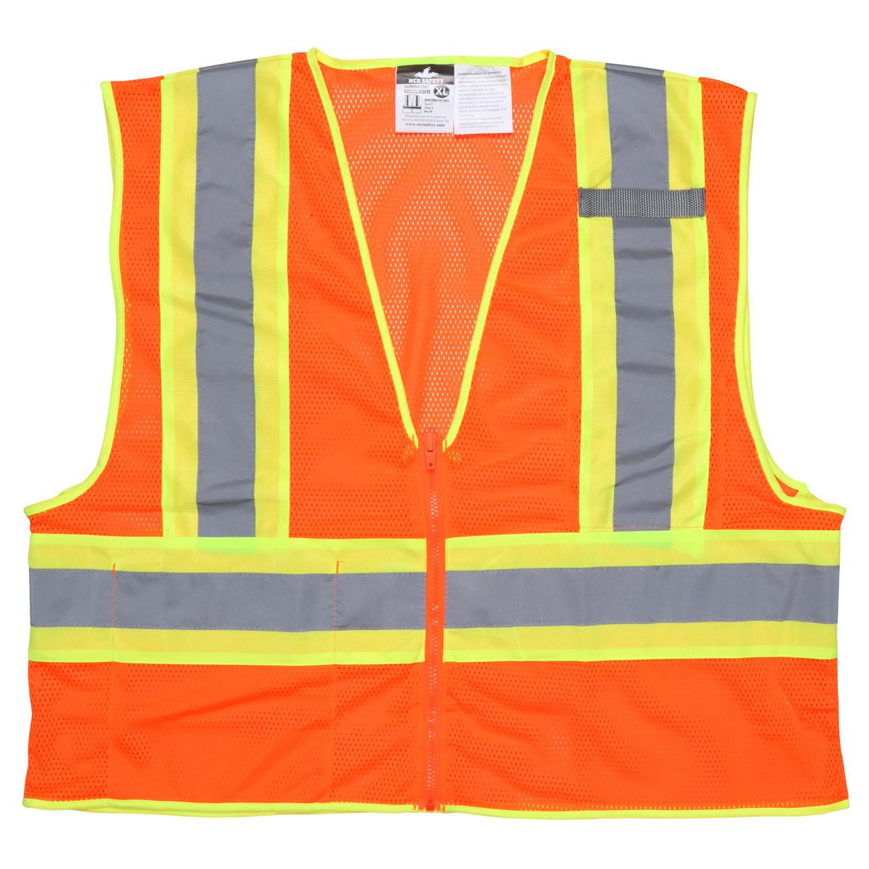 Yellow/Lime Safety Vests - MCR Safety - Limited Flammability