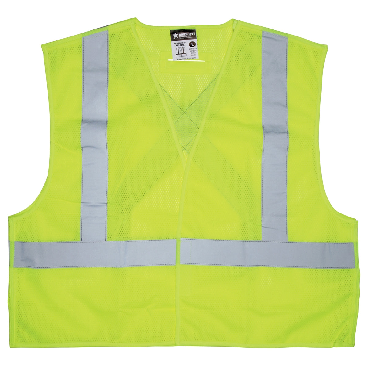 Yellow/Lime Safety Vest - MCR Safety - Breakaway Design