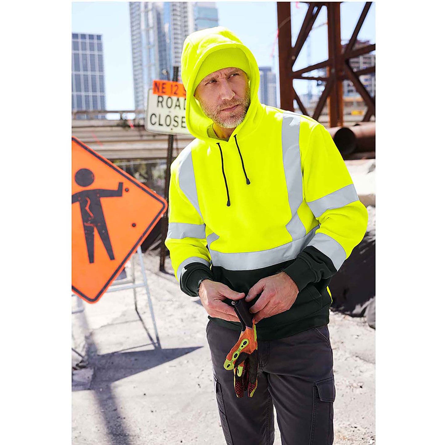 Safety Orange Sweatshirt - Cornerstone - Heavy-Duty Fleece