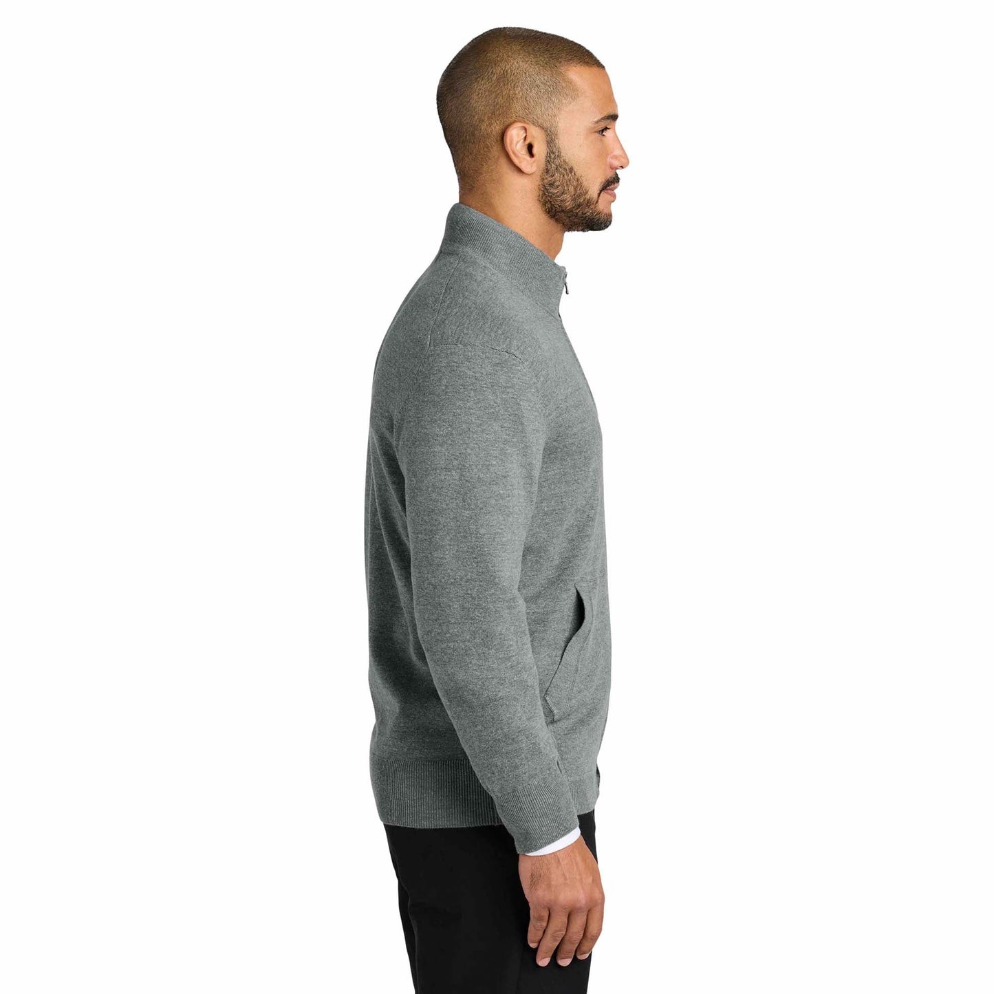 Charcoal Heather Sweater - Port Authority - Luxurious Fabric