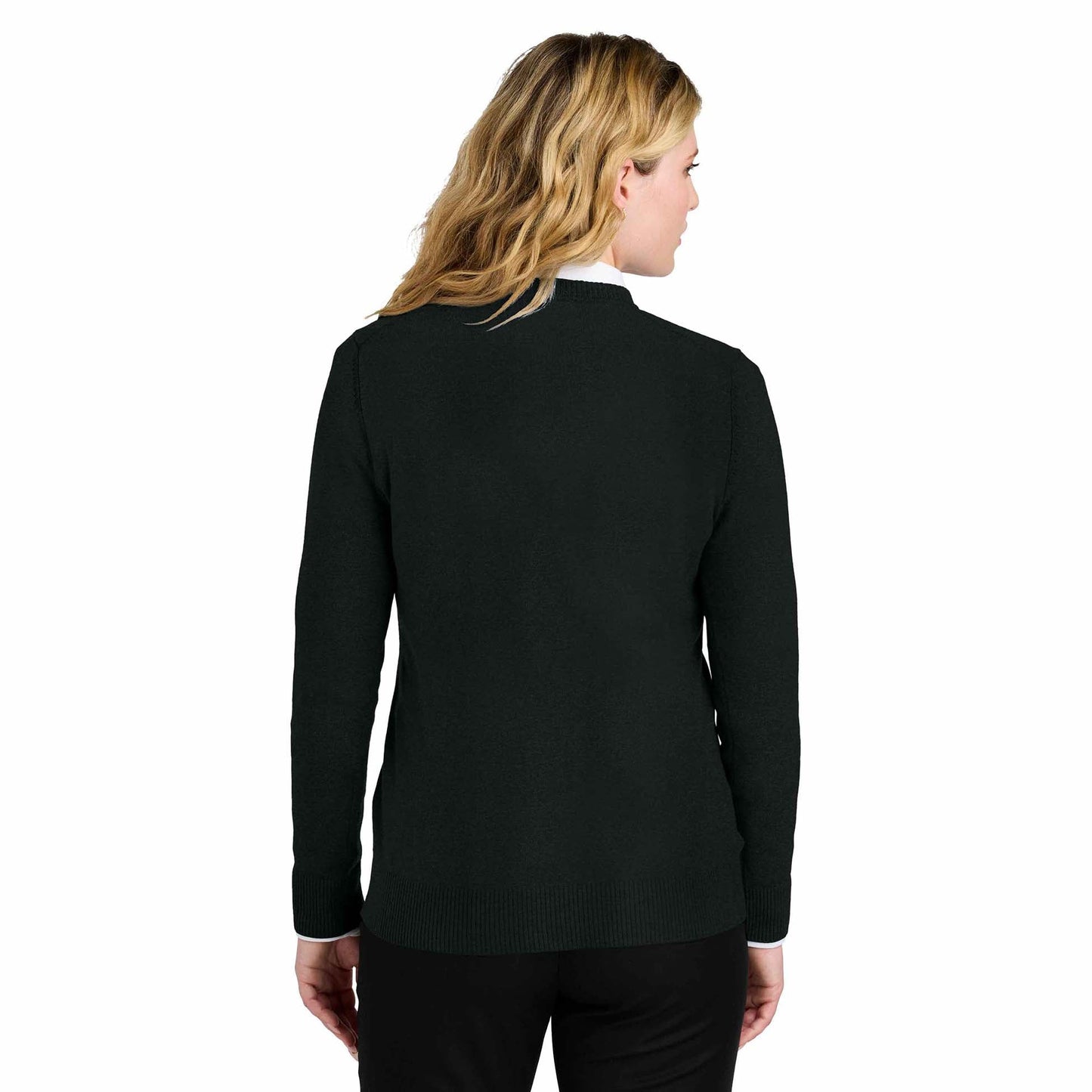 Aegean Blue Sweater - Port Authority - V-Neck Design