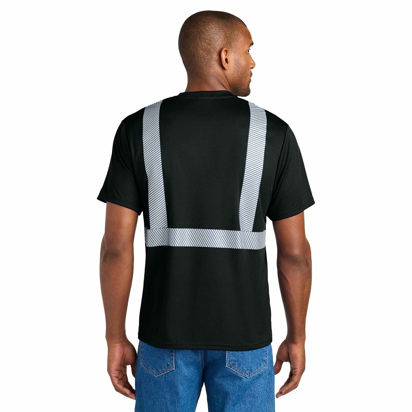 Black Safety Shirts - Cornerstone - Bright Visibility Tee - Enhanced Performance