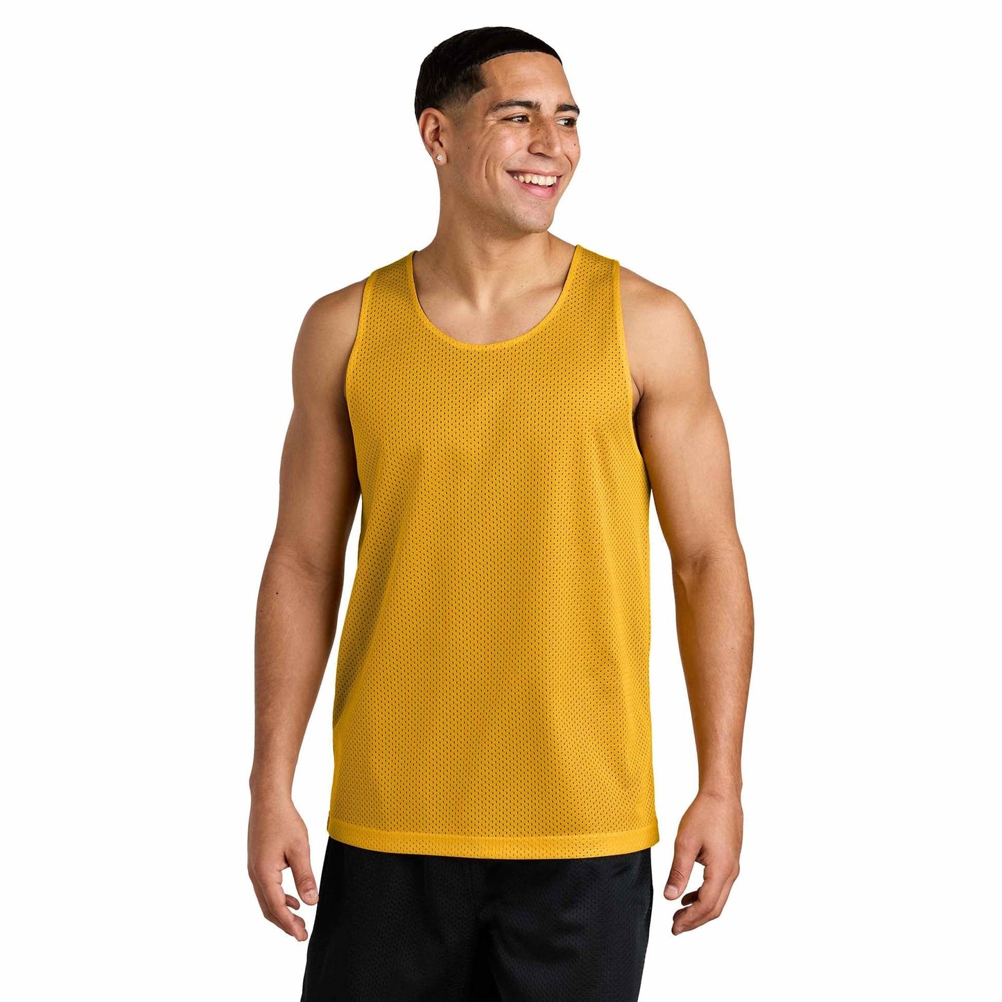 Black/Deep Red Tank Tops - Sport-Tek - Moisture-Wicking
