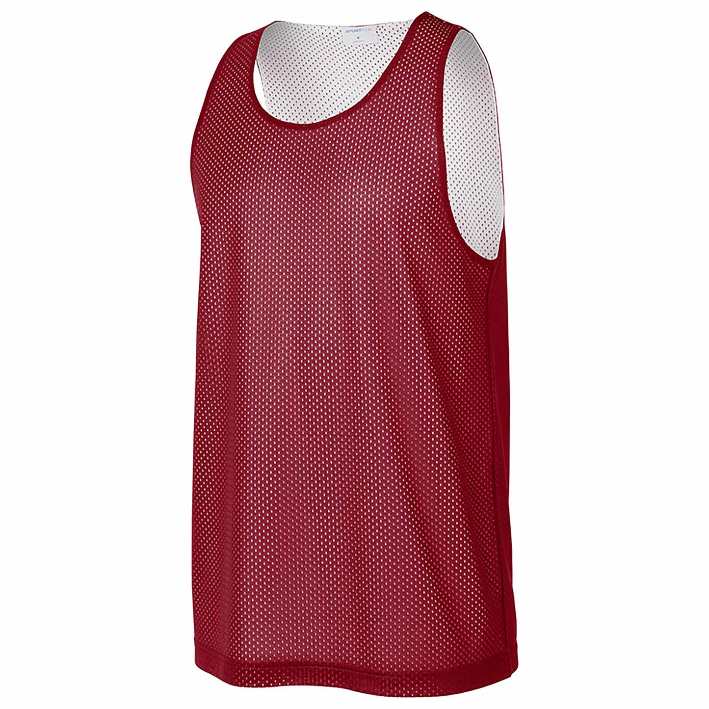Black/Deep Red Tank Tops - Sport-Tek - Moisture-Wicking