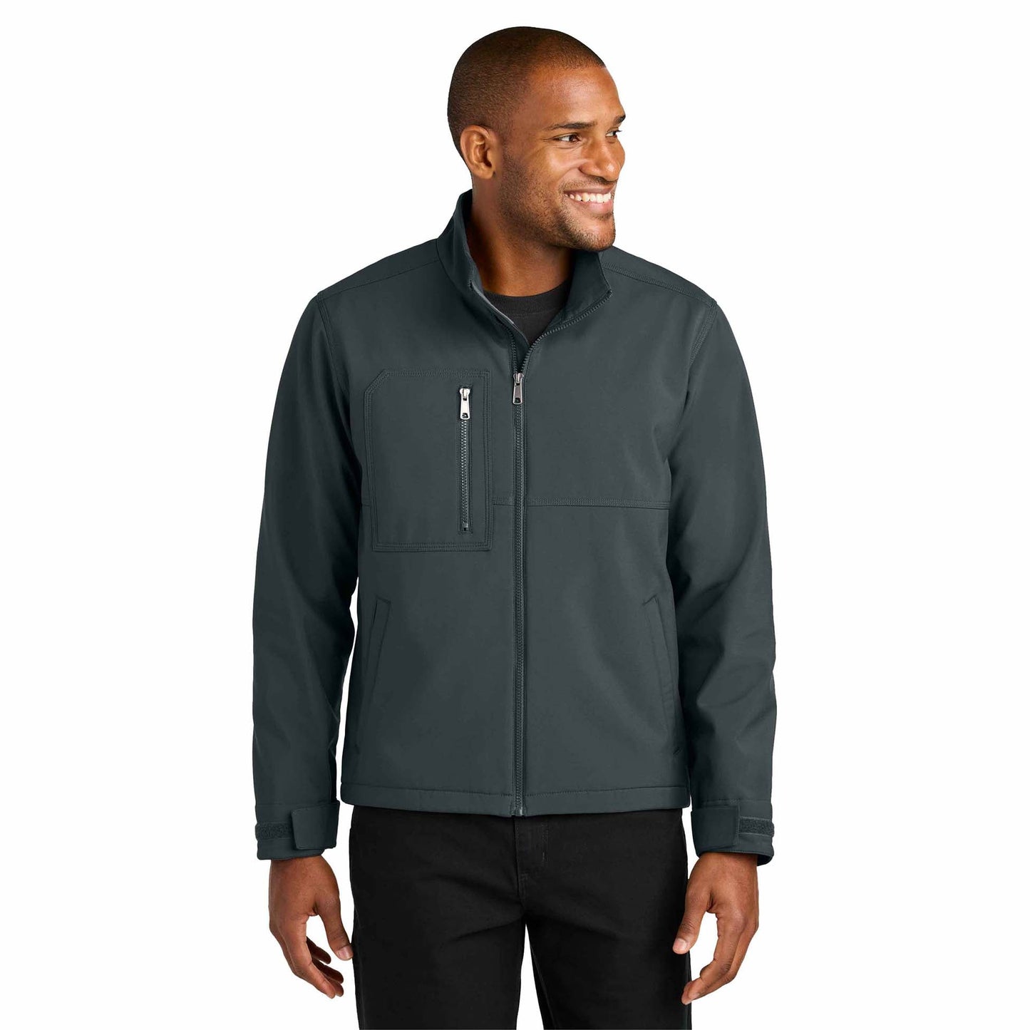 Black Soft Shell Jacket - Cornerstone - Water-Resistant