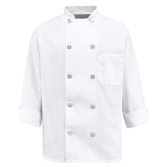 White Chef Coat - Chef Designs - Pearl Button Style