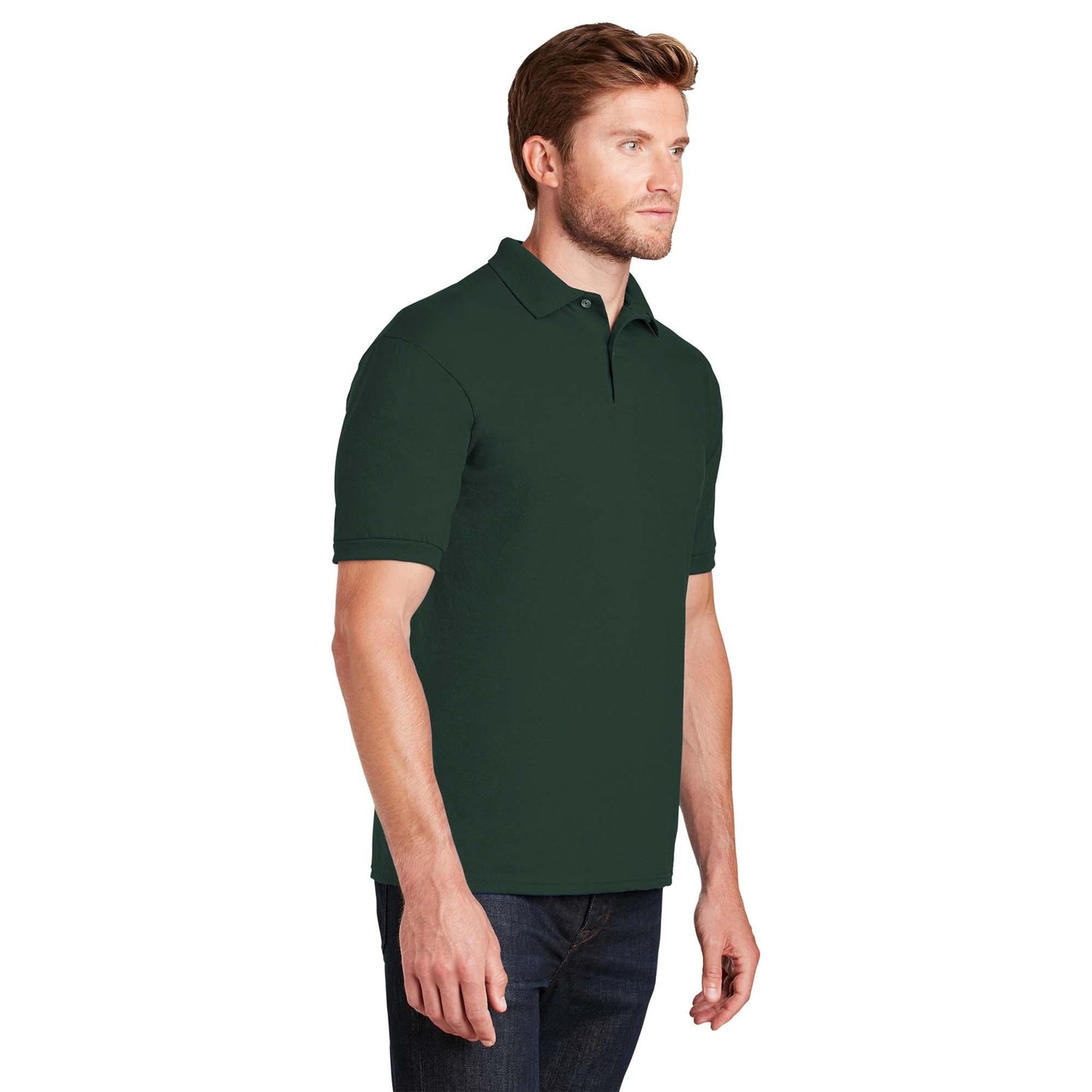 Purple Polo Shirt - Hanes - Eco-Friendly Fabric