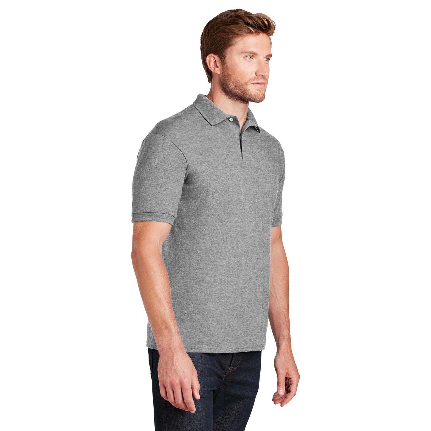 Purple Polo Shirt - Hanes - Eco-Friendly Fabric