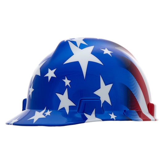 American Stars and Stripes Hard Hats - MSA - Durable Design