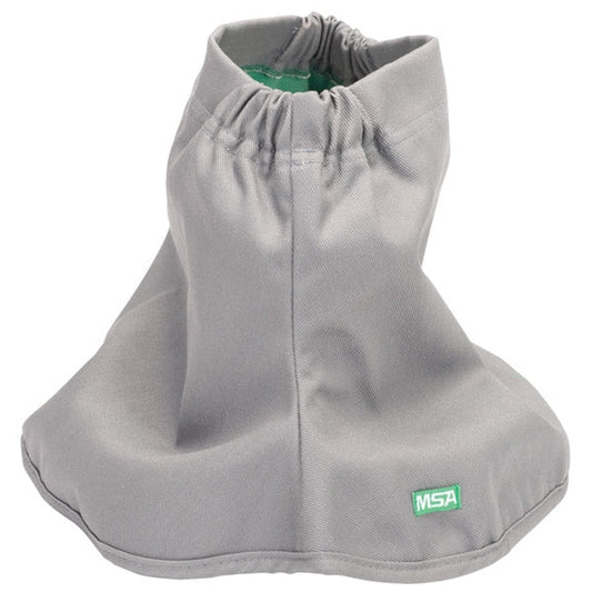 Gray Flame-Retardant Neck Gaiter - MSA - Dual Layer Fabric