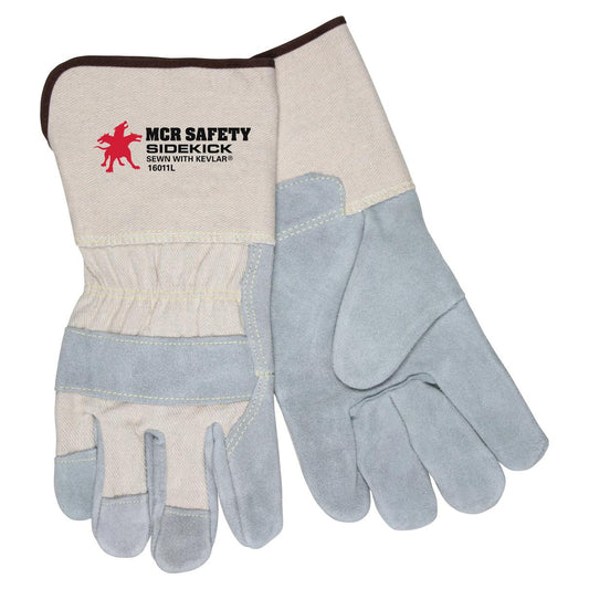 4.5" Gauntlet Cuffs Leather Gloves - MCR Safety - Durable Leather