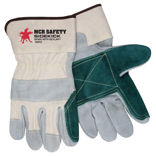 2.5" Safety Cuffs Leather Gloves - MCR Safety - Double Palm
