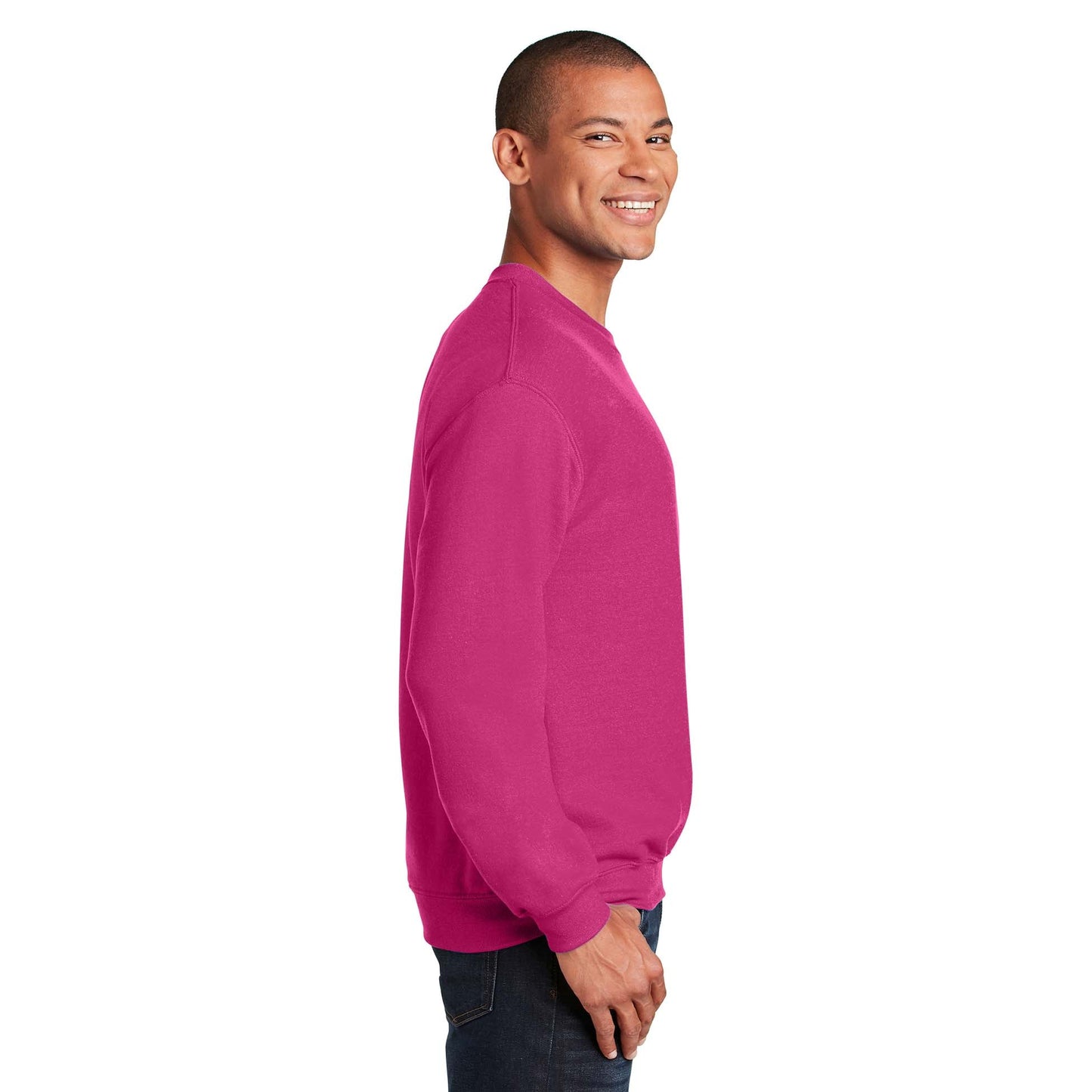 Safety Pink Sweatshirt - Gildan - Cozy Blend