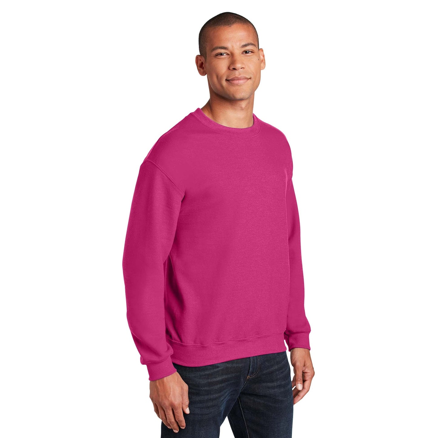 Safety Pink Sweatshirt - Gildan - Cozy Blend