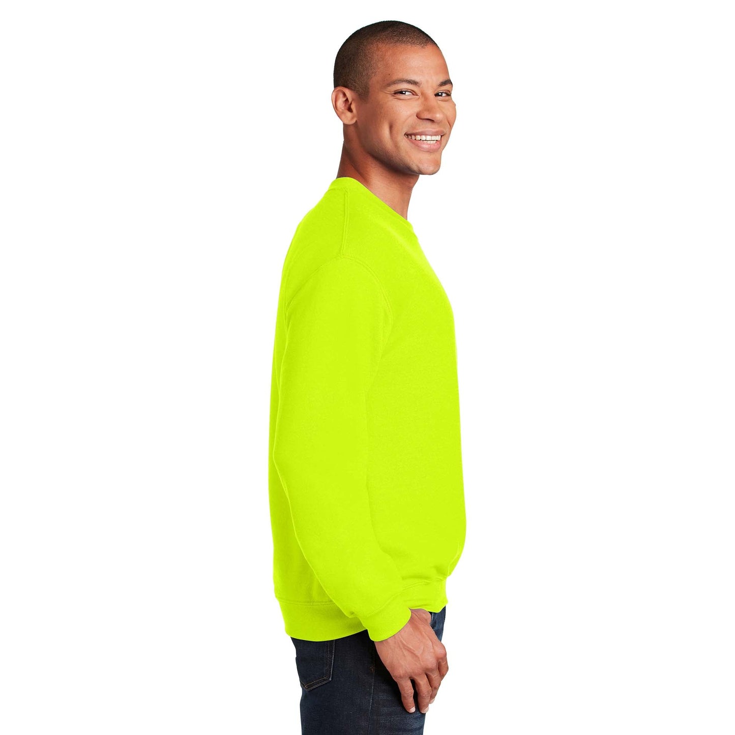 Safety Pink Sweatshirt - Gildan - Cozy Blend