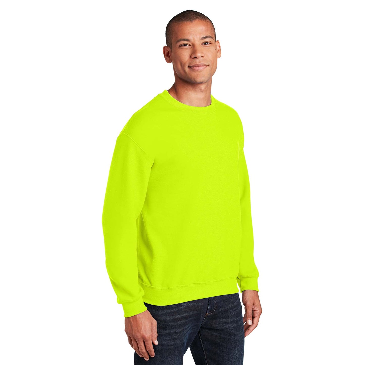 Safety Pink Sweatshirt - Gildan - Cozy Blend