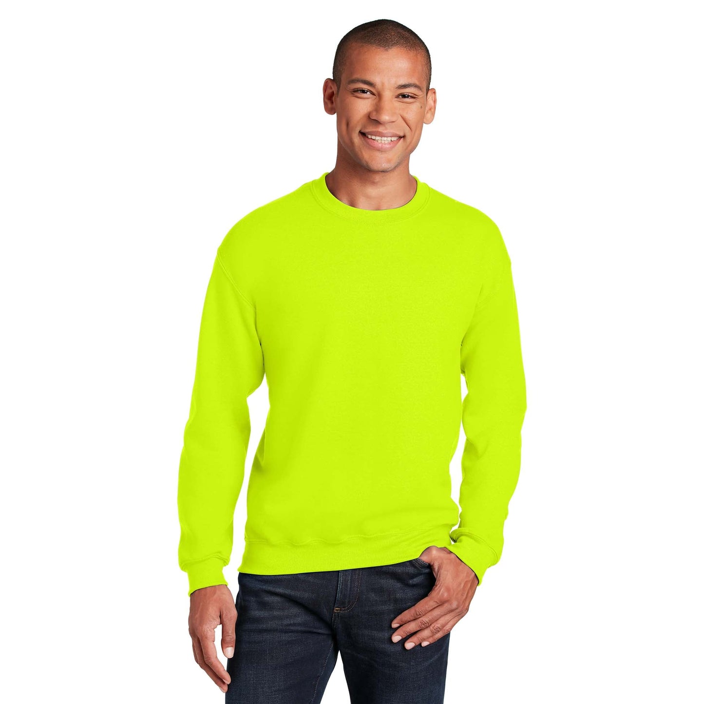 Safety Pink Sweatshirt - Gildan - Cozy Blend