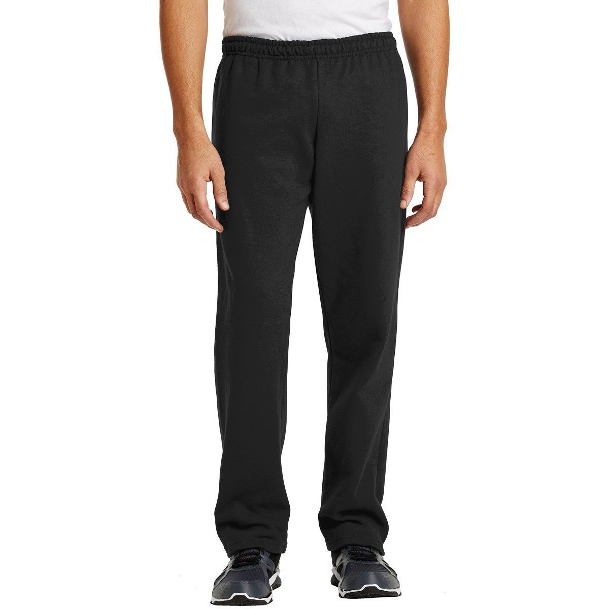 Black Sweatpants - Gildan - Comfortable Open Bottom