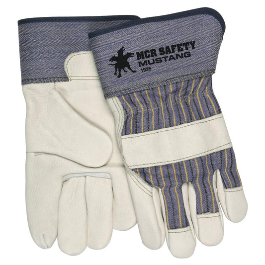 2.5" Safety Cuffs Leather Gloves - MCR Safety - Durable Grain