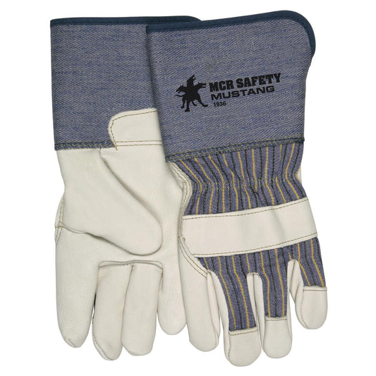 4.5" Rubberized Gauntlet Cuff Gloves - MCR Safety - Premium Grain