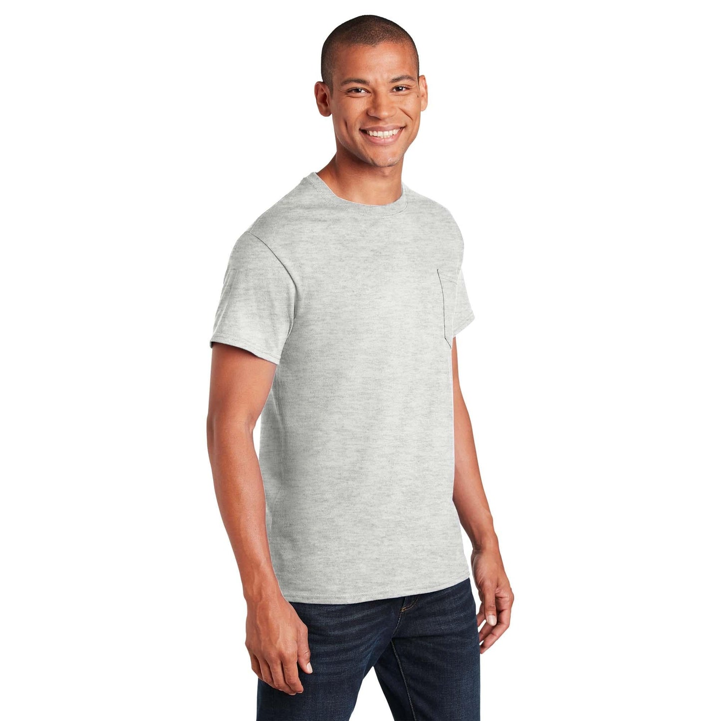 White T-Shirts - Gildan - Comfortable Cotton Pocket - Quality Wear