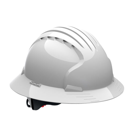 White Hard Hats - JSP - Full Brim Comfort Design