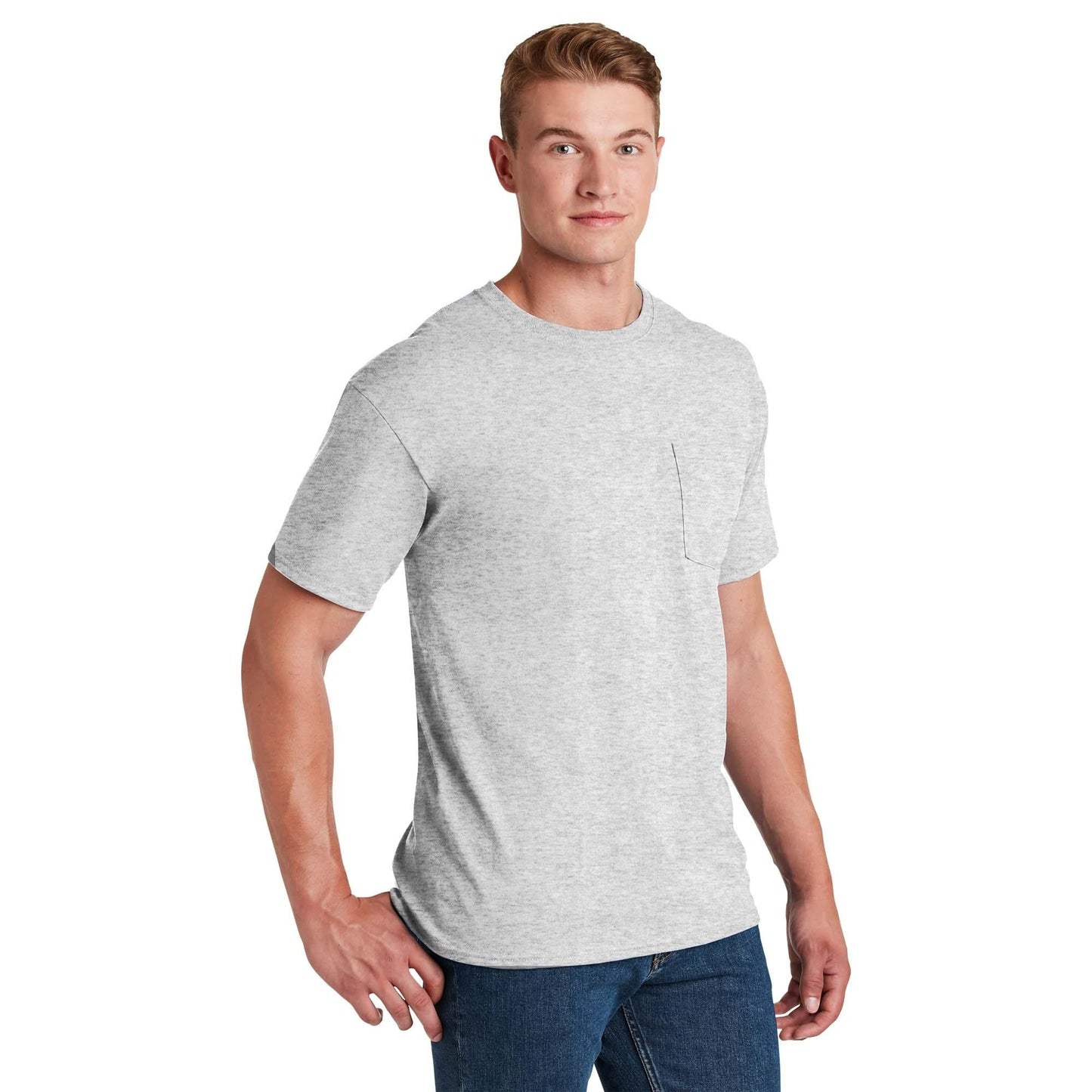 Athletic Heather T-Shirts - Jerzees - Pocket Design - Quality Fabric