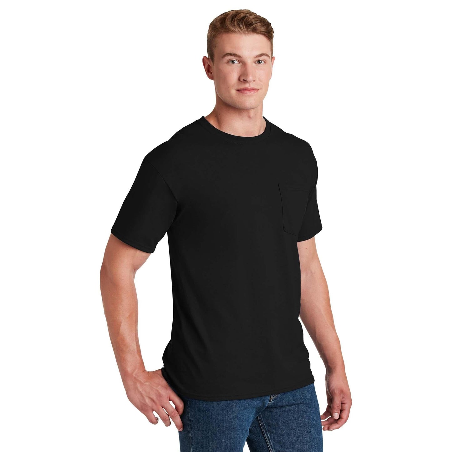Athletic Heather T-Shirts - Jerzees - Pocket Design - Quality Fabric