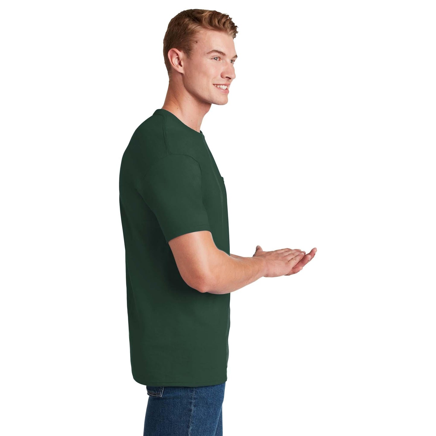Athletic Heather T-Shirts - Jerzees - Pocket Design - Quality Fabric