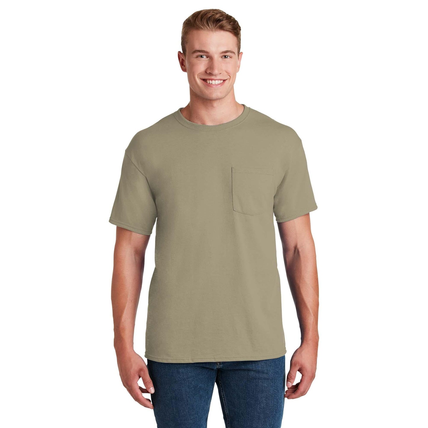Athletic Heather T-Shirts - Jerzees - Pocket Design - Quality Fabric