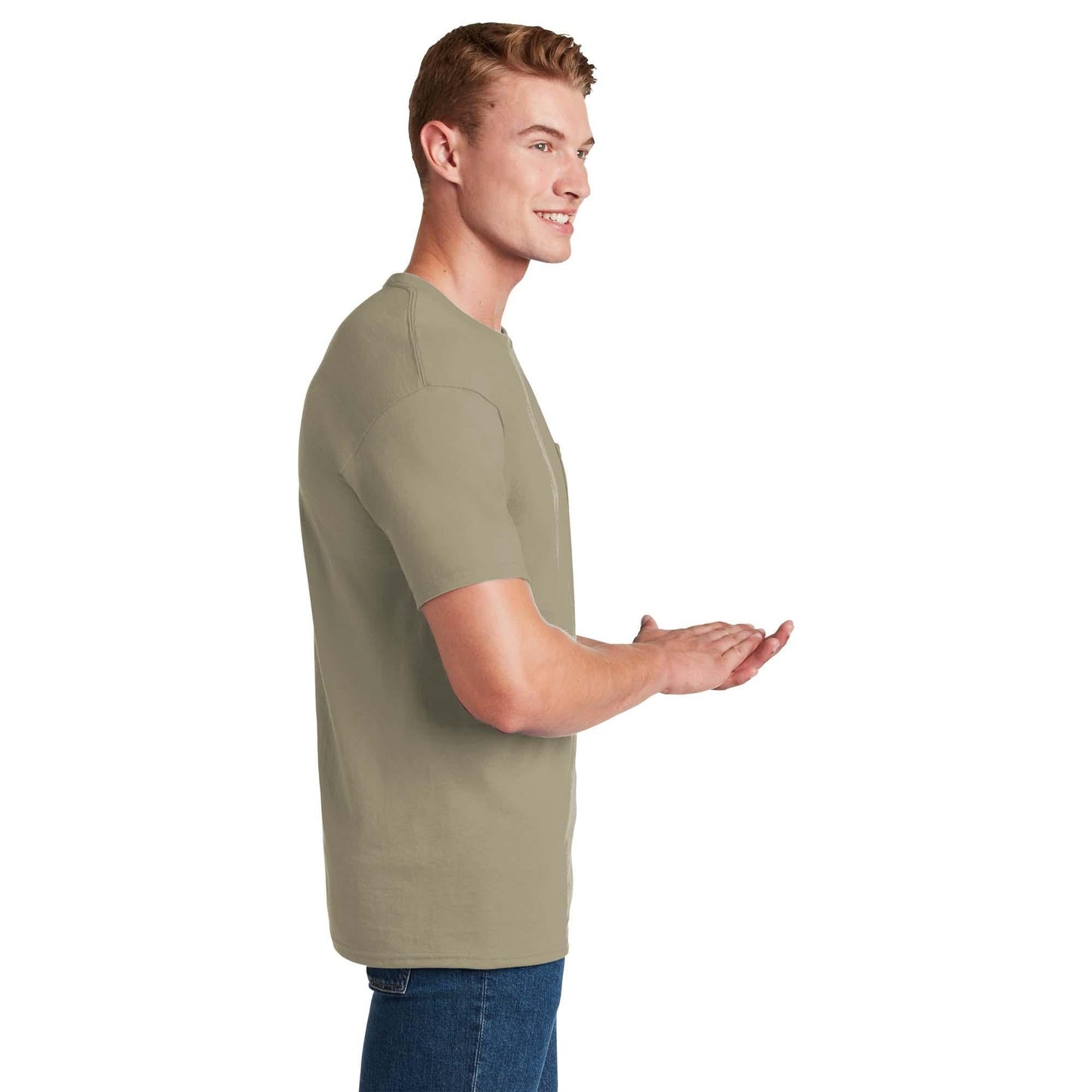 Athletic Heather T-Shirts - Jerzees - Pocket Design - Quality Fabric