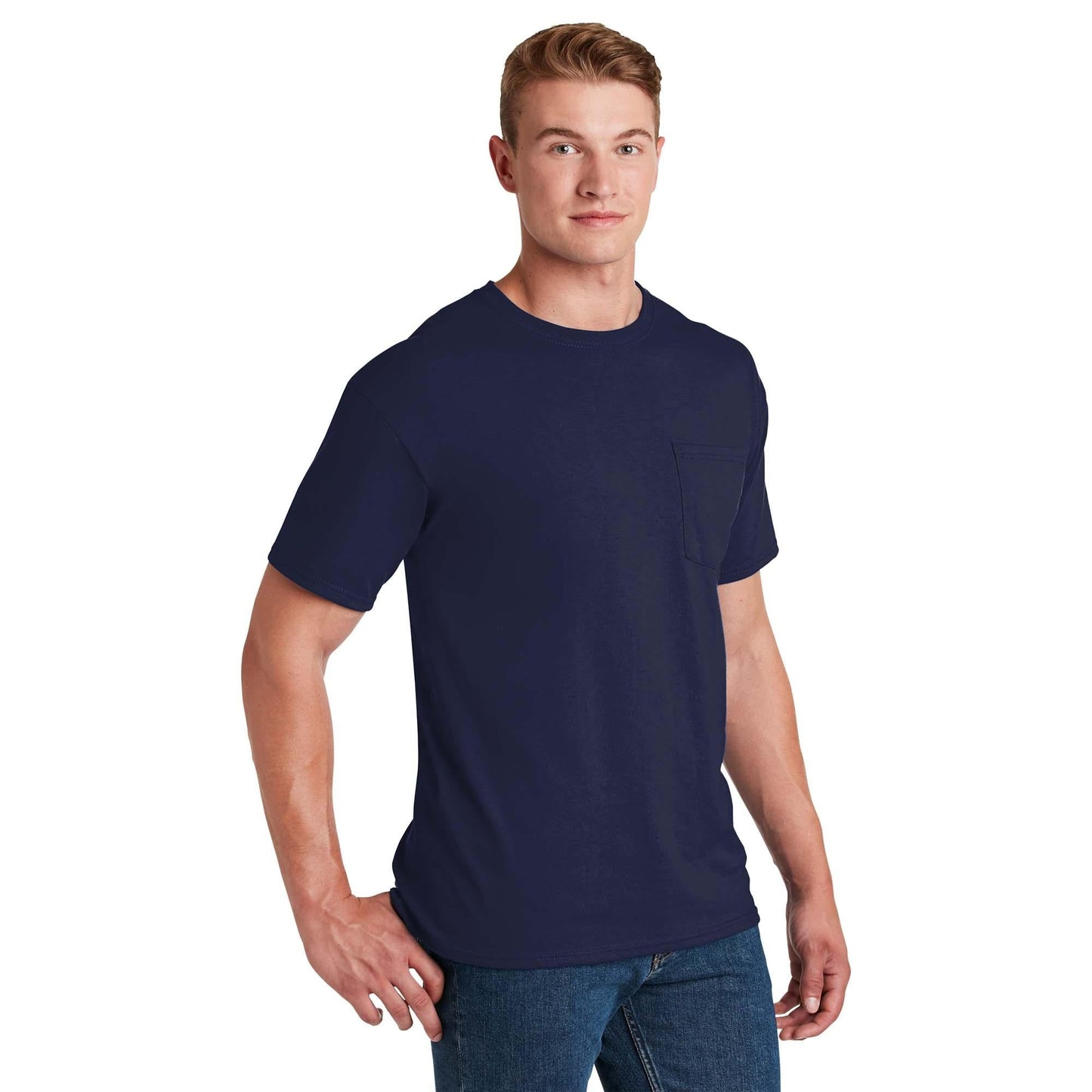 Athletic Heather T-Shirts - Jerzees - Pocket Design - Quality Fabric