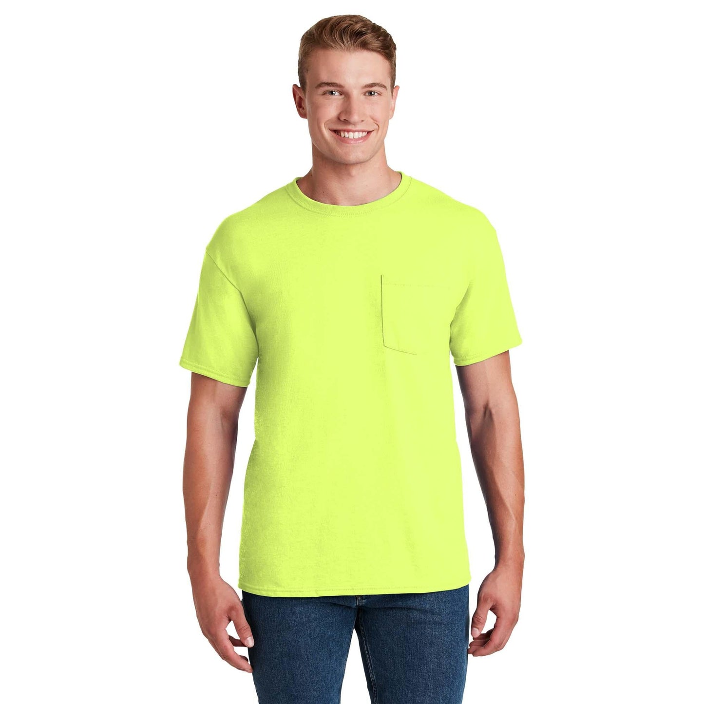 Athletic Heather T-Shirts - Jerzees - Pocket Design - Quality Fabric